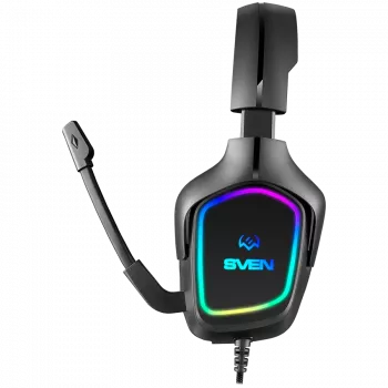 Spēļu austiņas ar mikrofonu AP-U750MV, melnas (USB, RGB)