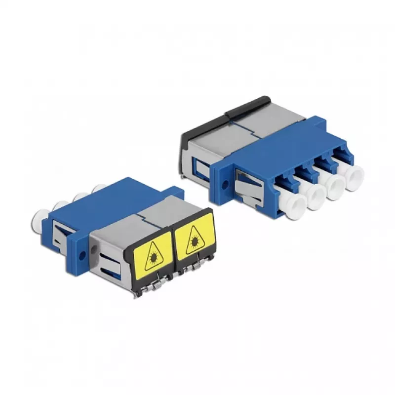 Optiskās šķiedras savienotājs DeLOCK 86903 LC Quad sievišķais uz LC Quad sievišķais vienmoda zils