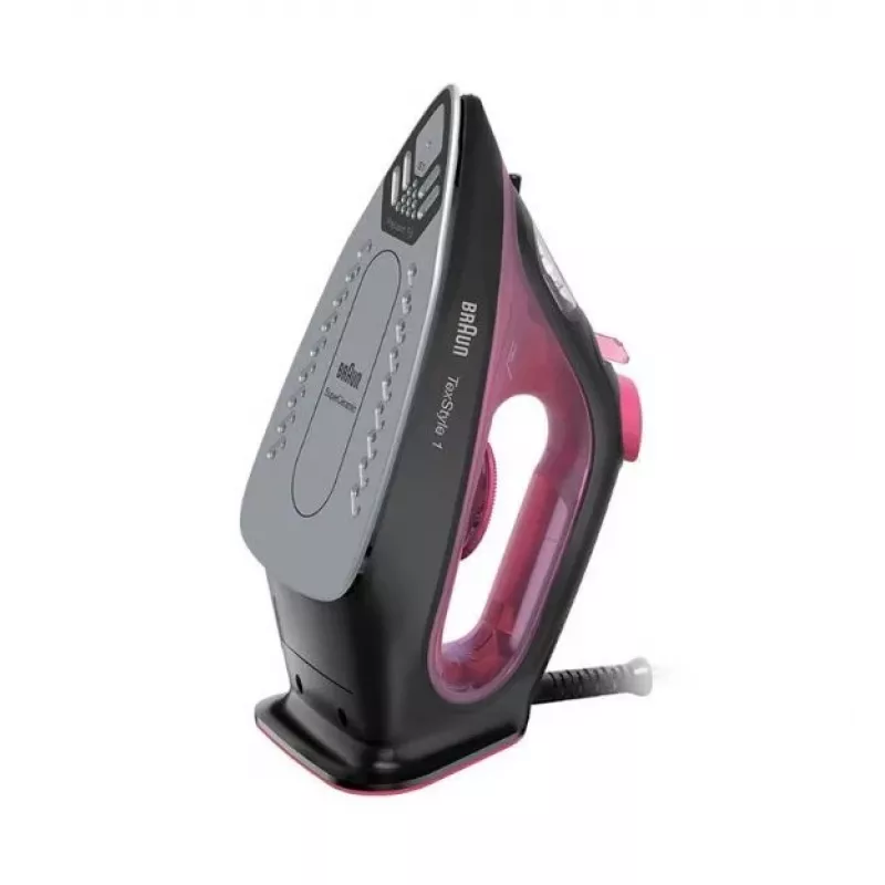 Braun TexStyle 1 Dry & Steam gludeklis Keramikas zole 2000 W Melna, violeta