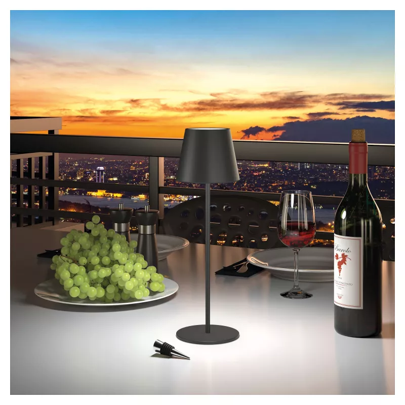 LED galda lampa RealPower TableLight 360 3W melna IP44