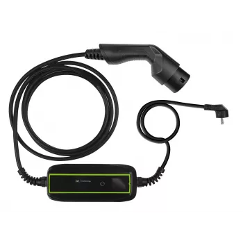 Elektromobiļa uzlādes stacija zaļa Cell EV16 melna