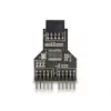DeLOCK 60045 kabeļa savienotāju adapteris 9 kontaktu USB 2.0 2 x 9 kontaktu spraudnis Melns