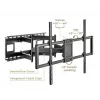 Gembird WM-120 pc(s)-01 TV stiprinājums/statīvs 3.05 m (120) Melns