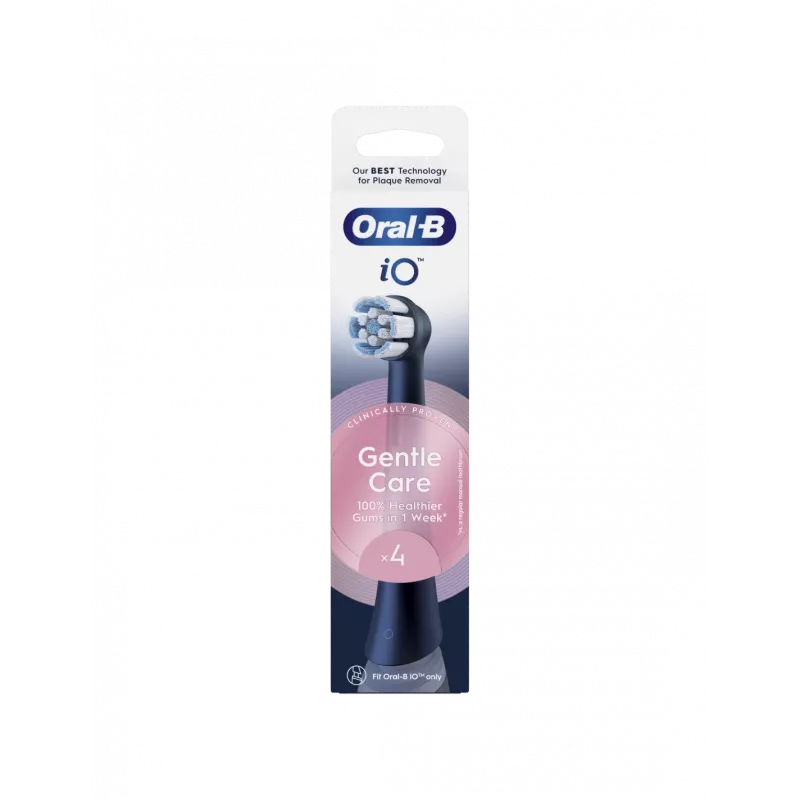 Oral-B iO Gentle Care nomaināmās birstes galviņas, melnas, 4 gab.