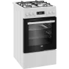 Gāzes plīts virsma un elektriskā cepeškrāsns BEKO FSM51339DWDS 50 cm, balta, energoefektivitātes klase A