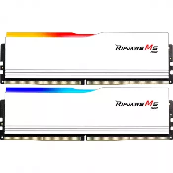 DIMM 64 GB DDR5-5200 (2x 32 GB) Dual-Kit, atmiņa balta, F5-5200J4040A32GX2-RM5RW, Ripjaws M5 RGB, INTEL XMP