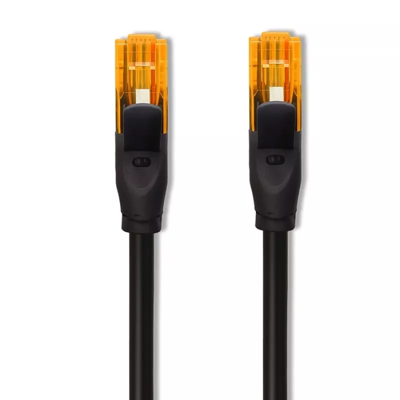 Tīkla ielāpu vads UTP Cat6 QOLTEC 25 m, 2×RJ45, melns