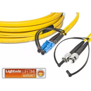 Lightwin LDP-09 LC-ST 1.0 FD optiskās šķiedras kabelis 1 m OS2 dzeltens (LDP-09 LC-ST 1.0 FD)