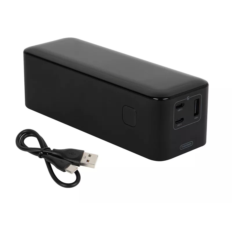 Power bank BLOW AIR99.9 27000mAh PD 140W LCD — 2× USB‑C, 1× USB‑A, 27000 mAh, 140 W kopā