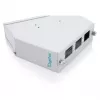 DIN sliedes optiskās šķiedras savienojuma sadalītājs DIGITUS DN-96893 — leņķveida, 6 SC DX / LC Quad, alumīnijs, pelēks