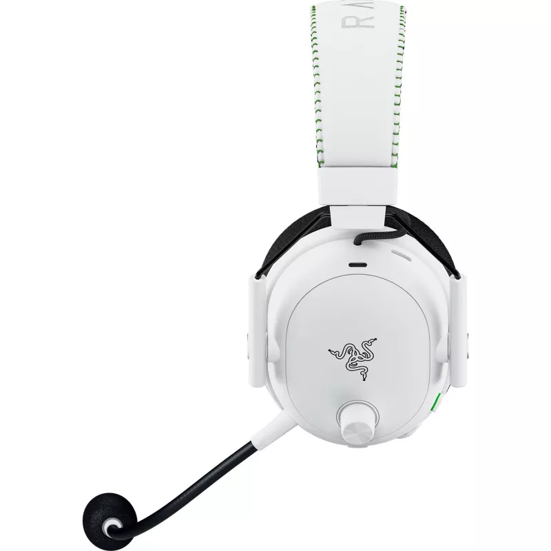Austiņas Razer MelnsShark V3 Pro ar vadu un bezvadu Bluetooth, baltas