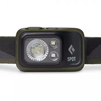 Galvas lukturītis Melns Diamond Spot 400 — 400 lm, LED, IPX8 ūdensizturīgs, AAA, staru kūlis 12–100 m, melns