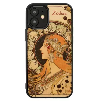 Man and Wood vāciņš iPhone 12 mini — Zodiaka sērija, melns