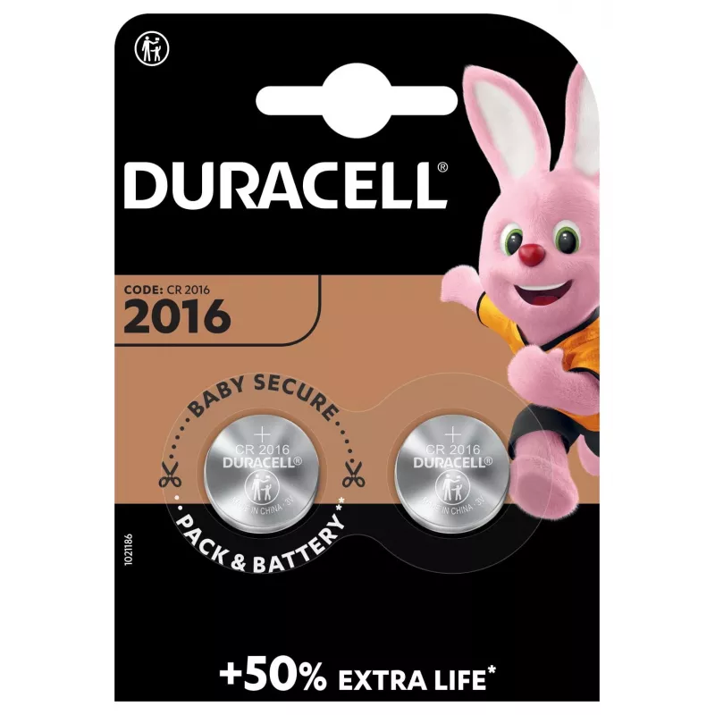 Duracell 2016 vienreizēja baterija CR2016 litija