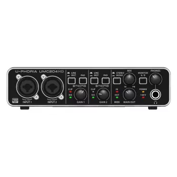 Behringer UMC204HD papildu mūzikas aprīkojums
