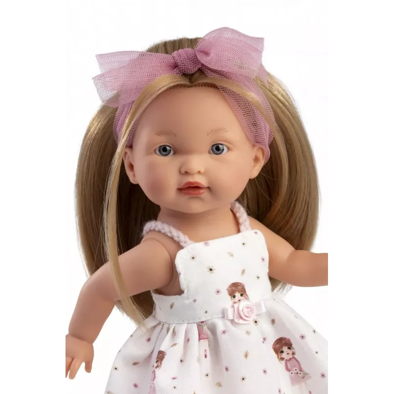 Lelle Llorens Valeria 28 cm — reālistiskas iezīmes, mīksts korpuss, vinila galva un locekļi