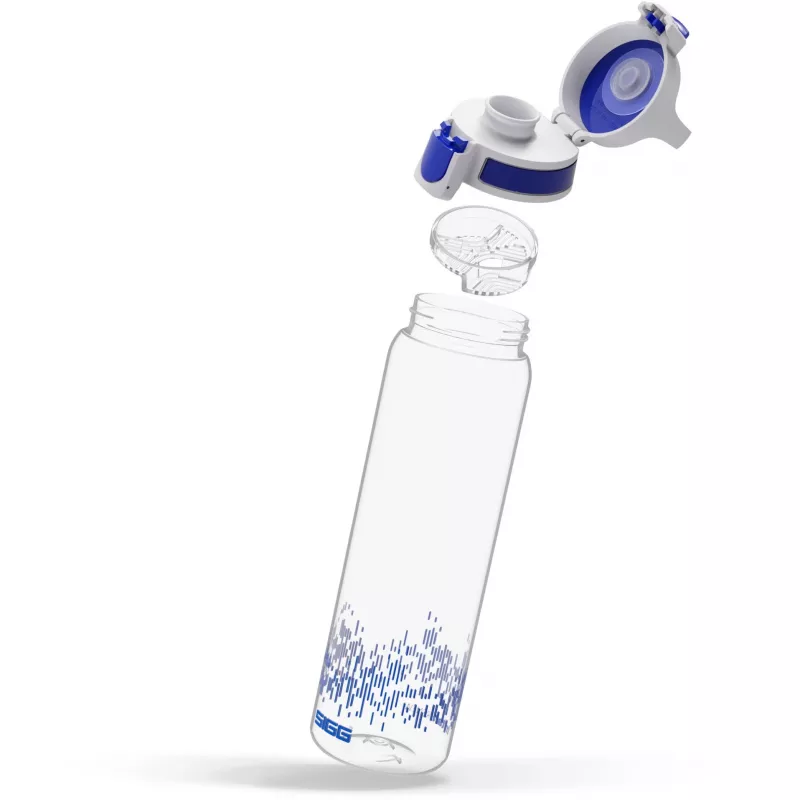 ūdens pudele Total Clear One MyPlanet Blue 0,75 L caurspīdīga/tumši zila, vienas rokas aizdare ONE