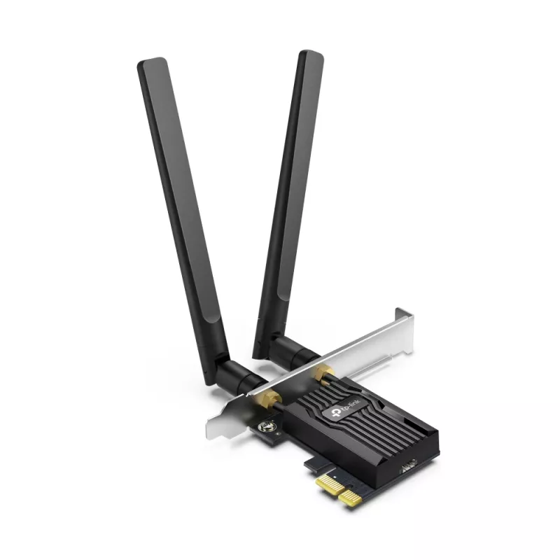 Wi-Fi 6 Bluetooth PCIe adapteris TP‑LINK Archer TX10E AX900 — PCIe karte, AX900 Wi‑Fi 6, Bluetooth