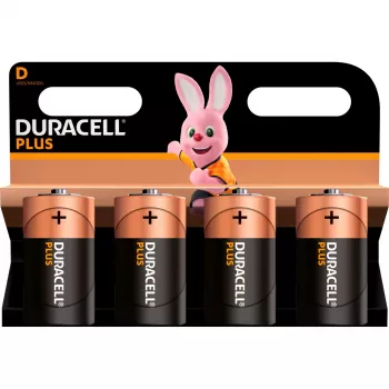 Duracell Plus NEW MN1300 LR20 D izmēra sārma baterija 1,5 V — 4 gab. iepakojumā