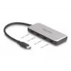 DeLOCK 64261 USB 3.2 Gen 1 Type-C centrmezgls 10000 Mbit/s Melns Pelēks