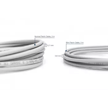 Tīkla kabelis Digitus CAT 6 U/FTP plāns ielāpu vads RJ-45 Cat6 2m pelēks