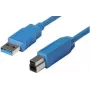 shiverpeaks BASIC-S USB 3.0 kabelis, A-spraudnis - B-spraudnis 0,5 m, kabelis un spraudnis: zils, dubultiekranēts, maks. (BS77030)