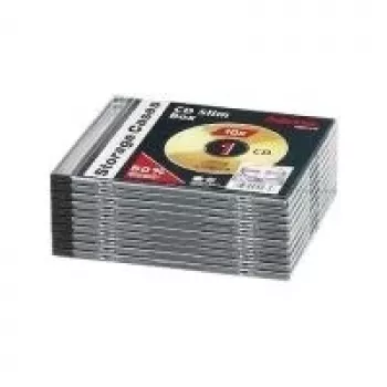 Hama CD plāns Jewel Case, iepakojumā 10, 1 disks, caurspīdīgs