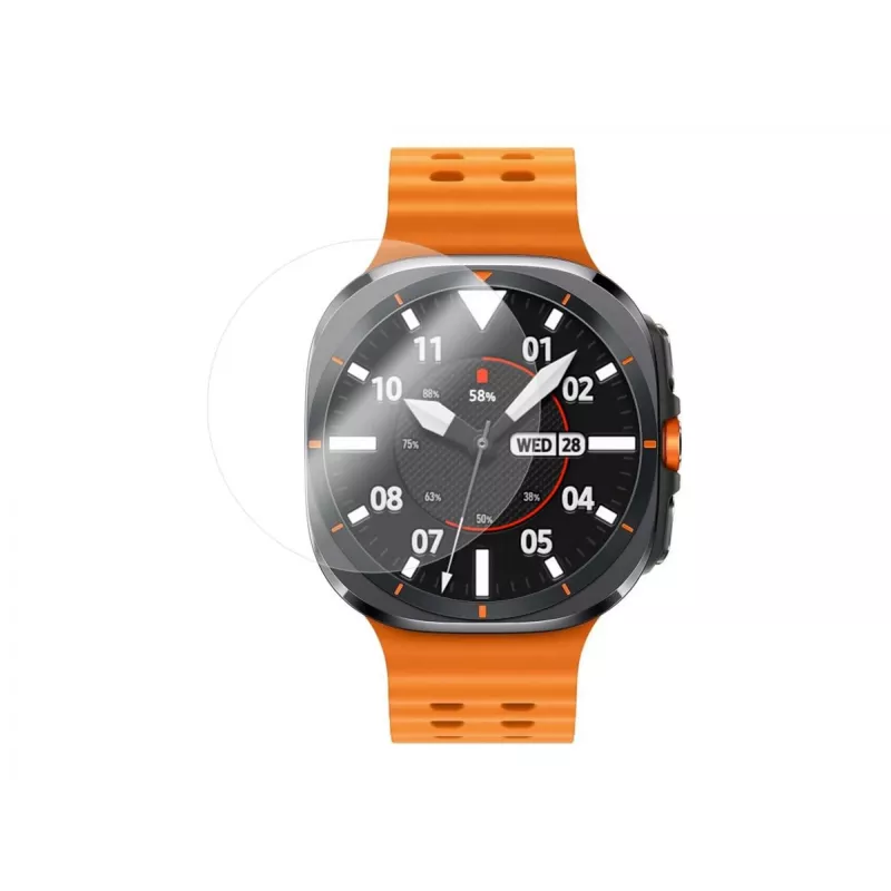 Rūdīta stikla ekrāna aizsargs FIXED Samsung Galaxy Watch Ultra — dzidrs, 2 gab.