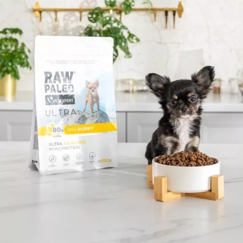 RAW PALEO Ultra Mini Puppy Turkey - sauso barību kucēniem - 8 kg