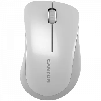 CANYON MW-11, 2,4 GHz bezvadu pele, 3 pogas, 1200 DPI, baterija: AAA*2 gab., perlamutra balta pelēka, 67*109*38 mm, 0,063 kg