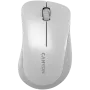 CANYON MW-11, 2,4 GHz bezvadu pele, 3 pogas, 1200 DPI, baterija: AAA*2 gab., perlamutra balta pelēka, 67*109*38 mm, 0,063 kg