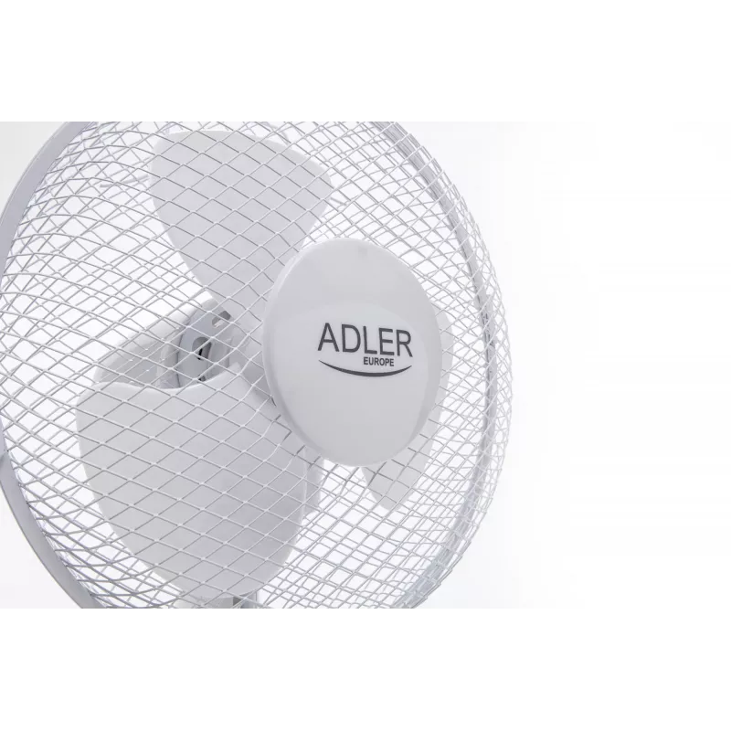 Adler | AD 7302 | Galda ventilators | Balts | Diametrs 23 cm | Ātrumu skaits 2 | Svārstīšanās | 60 W | Nē