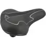 Velosipēda sēdeklis FISCHER Touren-Fahrradsattel Elastomer Melns/balta ar optimālu ķermeņa pielāgošanos