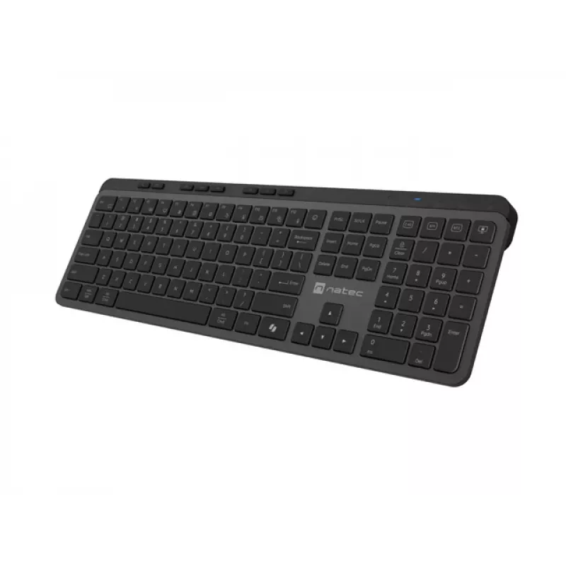 Bezvadu tastatūra NATEC Medusa — ASV izkārtojums, melna