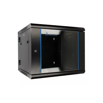 Extralink Rackmount cabinet 6U 600x600 AZH Melns wall mounted, swing type