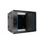 Extralink Rackmount cabinet 6U 600x600 AZH Melns wall mounted, swing type