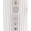 Toasteris Alessi MDL08B melns — Plissé dizains, 6 brūnināšanas iestatījumi, bagel/atkausēšana/ātrā uzsildīšana, 340×185×250 mm