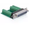 Kabeļa adapteris DeLOCK 65317 25p 27p Melns Zaļš Sudraba