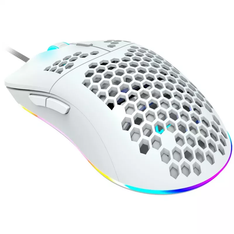 CANYON Puncher GM-11, spēļu pele ar 7 programmējamām pogām, Pixart 3519 optiskais sensors, 4 DPI līmeņi līdz 4200, 5 miljonu klikšķu taustiņu kalpošanas laiks, 1,65 m Ultraweave kabelis, UPE fe