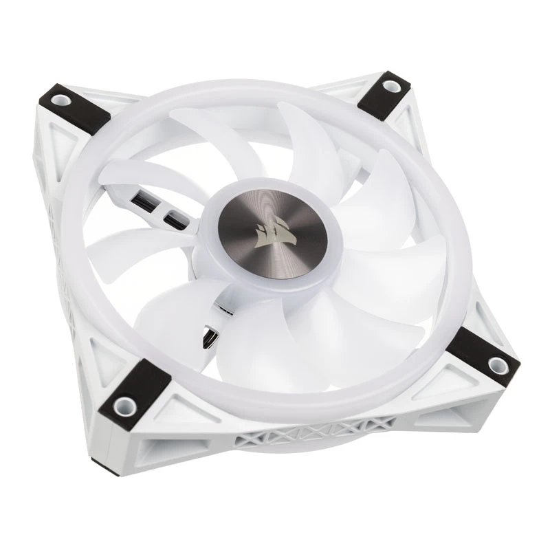 Corsair iCUE QL120 120 mm ARGB korpusa ventilators – balts