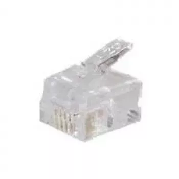 shiverpeaks BASIC-S Modular-Plug RJ11, neekranēts apaļajam kabelim, 6 kontaktu, 4 kontakti aizņemti, apzeltīts (BS72040-R100)