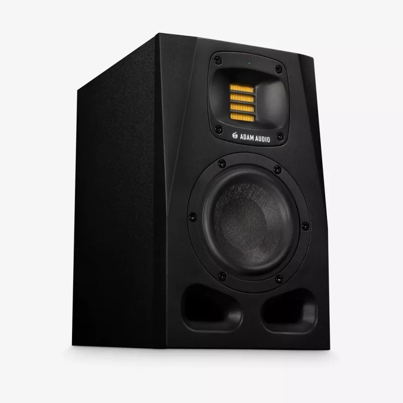 Studijas monitori ADAM AUDIO A4V Melns, 2 ceļu, 90W RMS, 4 collu zemfrekvences skaļrunis, LED displejs, montējams statīvā