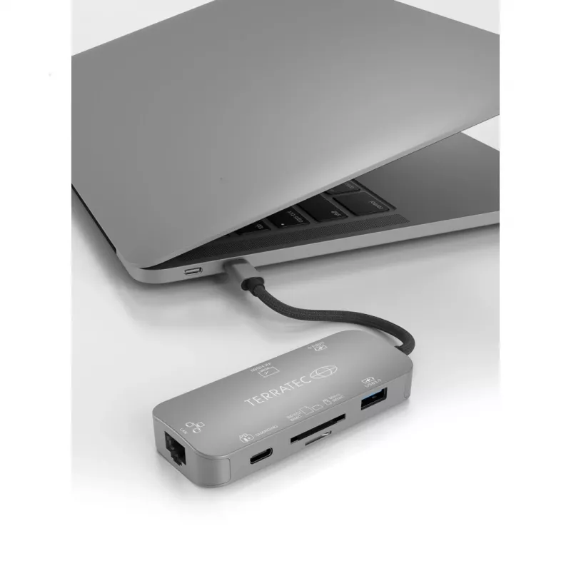 USB centrmezgls Terratec Connect C8 USB 2.0 Type-C pelēks