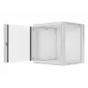 Lanberg pie sienas stiprināms instalācijas plaukts 19 inch 12U 600x600mm pelēks (stikla durvis)