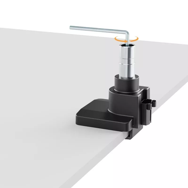 Maclean MC-968 Divu roku monitora stiprinājums ar gāzes atsperi 17-57 27 kg Smagās slodzes izturīgs pilnas kustības turētājs Maks. VESA 200x200