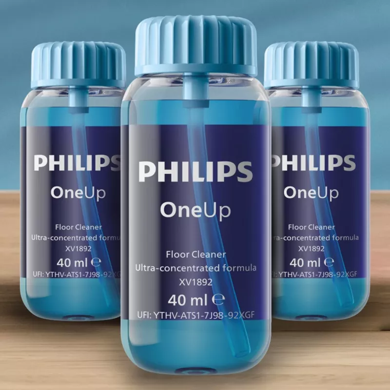 Philips OneUp Ultra-Concentrated Floor Cleaner, Stick vacuum, Blue, 40 ml, Liquid (concentrate), Philips OneUp, 30 mm
