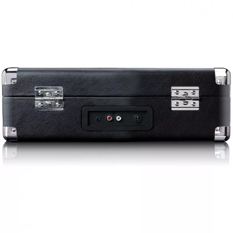 Belt-drive atskaņotājs Lenco TT-115 Melns — portatīvs koferīša formāta skaņuplašu atskaņotājs, Bluetooth 5.0, USB ierakstīšana, 33/45/78 RPM