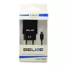 Ceļojumu lādētājs Beline Beli0011 — 2×USB pieslēgvietas, microUSB kabelis, 2A izeja, melns