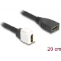 DeLOCK Keystone Module kabelis HDMI female to female 8K 60 Hz 20 cm Melns