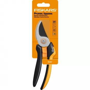 Fiskars Solid L P341 grieznes Bypass Melns, Oranžs